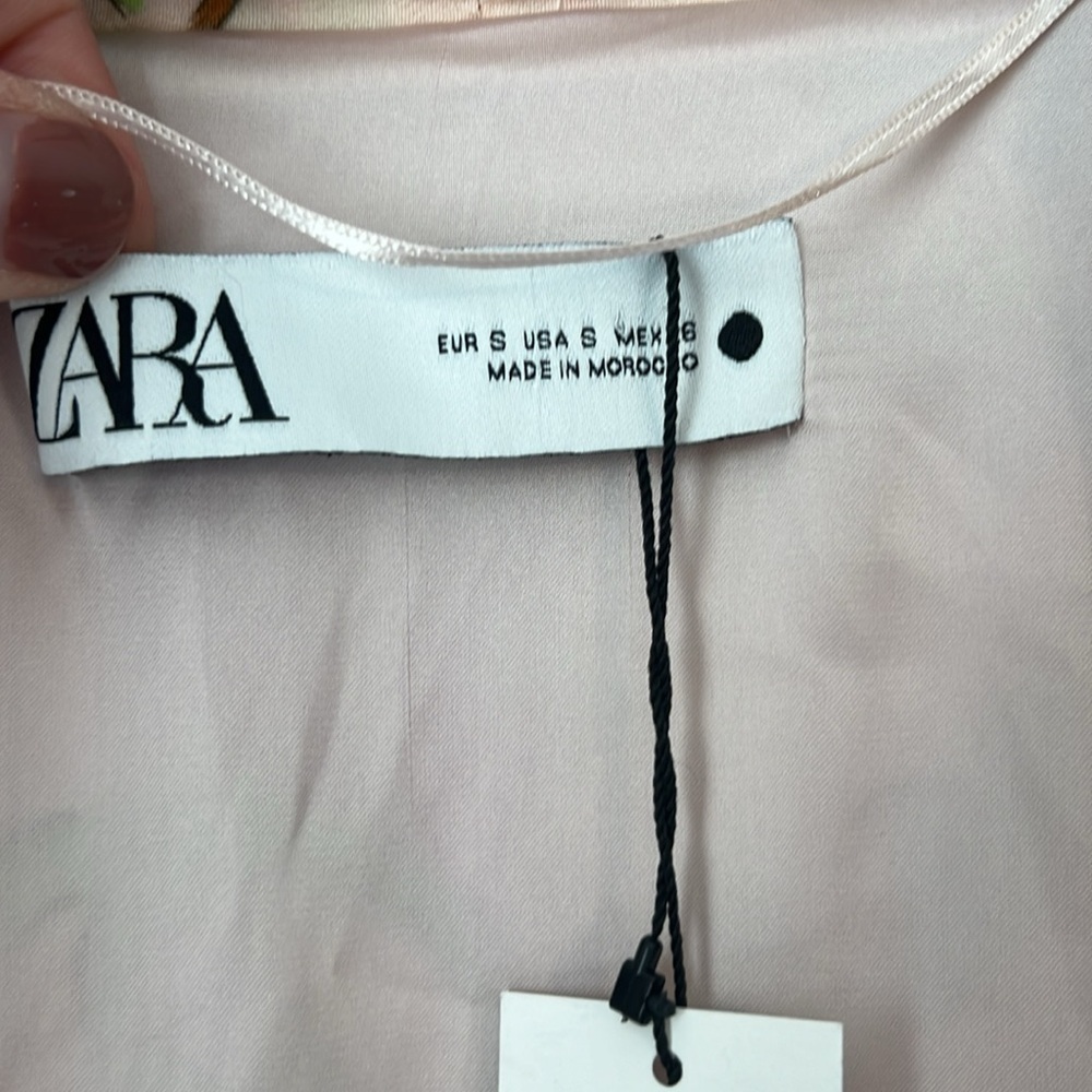 Zara floral white red kimono blogger‎ robe duster jacket size S New with Tags 🟢 - Picture 8 of 12